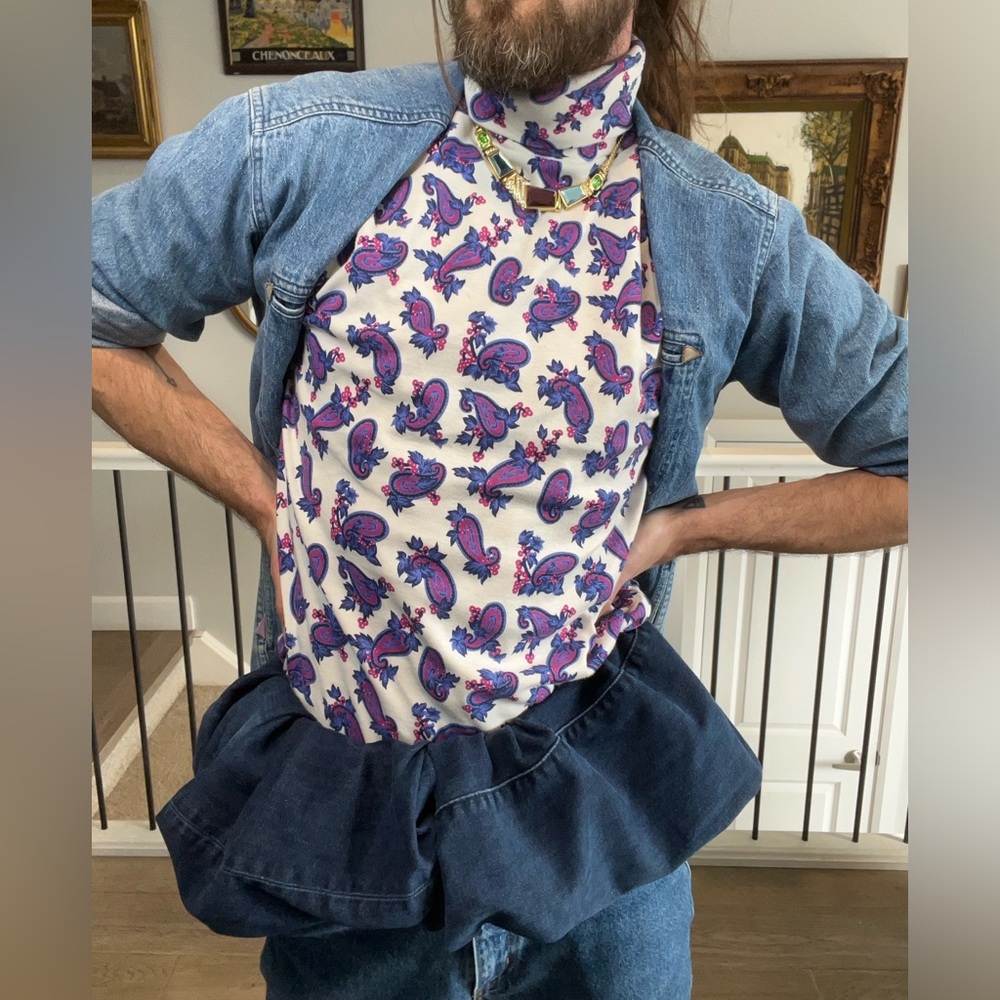 Cabin Creek Paisley Turtleneck in Blue and Pink PTP 21-22